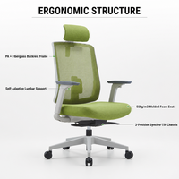 Chaise de bureau pivotante en tissu moderne et réglable pour la maison, le bureau et l'hôtel