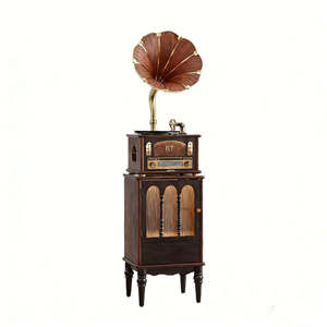 Meuble de musique de style européen de luxe, tourne-disque multifonctionnel, récepteur BT sans fil, son HiFi pour hall de villa - Product Image 1
