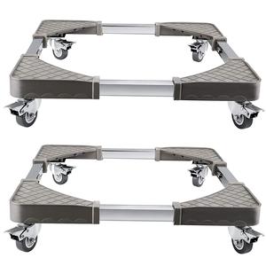 Carrito móvil telescópico con ruedas giratorias, carrito móvil ajustable con soporte de alta resistencia, 4 ruedas giratorias de bloqueo - Product Image 1