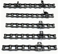 Chaîne à rouleaux agricole en acier avec fixation, pas de 38,1 mm, CA2060H CA2063H 38.4R 38.4V pour chaînes de transmission de moissonneuses-batteuses à maïs