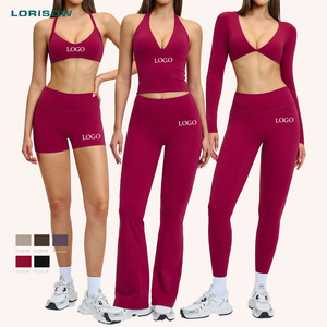 LORISOW Vente en gros <span class=keywords><strong>de</strong></span> vêtements <span class=keywords><strong>de</strong></span> <span class=keywords><strong>sport</strong></span>, tenues d'entraînement, ensemble <span class=keywords><strong>de</strong></span> leggings personnalisés à effet froncé, ensembles <span class=keywords><strong>de</strong></span> <span class=keywords><strong>sport</strong></span> pour femmes, fitness pour femmes, possibilité d'ajouter un logo - Product Image 1