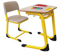 Ensemble de bureau et chaise d'écolier en bois moderne pour salle de classe et chambre à coucher, ignifuge et durable