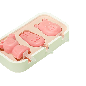 Populaire Eco Sans BPA Silicone Dessin Animé Popsicle Moule De Crème Glacée De Qualité Alimentaire Outil De Fabrication - Product Image 1