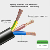 Kabel daya AC Universal kabel daya 3-Pin Sekring 13A untuk TV pintar PC Laptop ketel listrik & peralatan rumah tangga