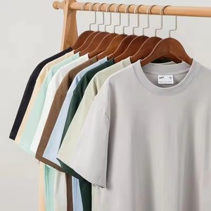 240gsm Pro Club Cotton Tee, Men O-<b>Neck</b> Regular Fit Blank T-Shirt, Breathable Casual Free Sample - Product Image 1