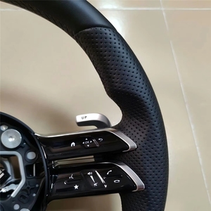 Volant en cuir et fibre de carbone personnalisé avec LED, vente en gros pour Benz W204 W205 W211 W212 W222 AMG GT <span class=keywords><strong>C63</strong></span> E S Class <span class=keywords><strong>G</strong></span> G65 - Product Image 6