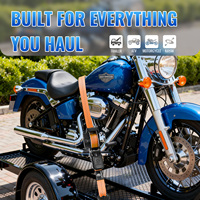 Grandlifting Model 2502 1 inç X 1800IBS Otomatik Geri Çekilebilir Cırcırlı Kayış Polyester Bağlama Kemeri S Kancası GS Sertifikalı Yüksek Mukavemetli