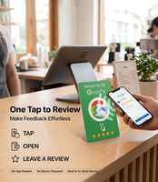 Support en acrylique pour carte RFID NFC avec évaluation Google Review, capteur intelligent, design personnalisable, NFC haute fréquence pour usage hôtelier Google