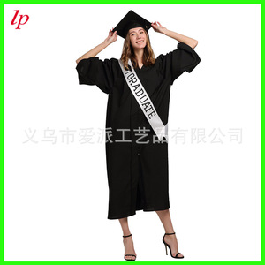 Écharpe de diplômé blanche avec texte noir, accessoire de fête de remise des diplômes, sangle d'épaule LPP4331 - Product Image 3