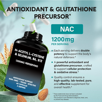 Supplément NAC de haute qualité Sélénium B6 B12 N-acétyle L-cystéine Capsules NAC pour soutenir la santé du système immunitaire et antioxydant