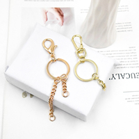 Vente en gros partie de porte-clés stable porte-clés bricolage personnalisés porte-clés bijoux en acier inoxydable porte-clés avec rallonge pour la fabrication de bijoux