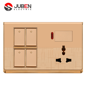 Chine usine approvisionnement sécurité multi-fonction grand conseil <span class=keywords><strong>4</strong></span> <span class=keywords><strong>rangées</strong></span> 1 voie 3 pieds prise de commutateur d'éclairage mural avec néons - Product Image 1