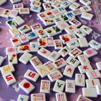Ensemble de Mahjong de Luxe sur Mesure, Tuiles de Mahjong Américaines Sculptées à Double Couche, Jeu de Tuiles de Mahjong Personnalisées