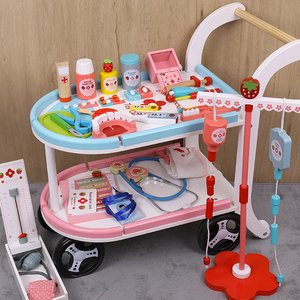 2024 nouveaux produits en <span class=keywords><strong>bois</strong></span> <span class=keywords><strong>docteur</strong></span> <span class=keywords><strong>chariot</strong></span> jouets best-seller Montessori <span class=keywords><strong>bois</strong></span> <span class=keywords><strong>docteur</strong></span> semblant jouer jouet ensemble pour enfants garçons filles CE - Product Image 2