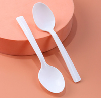 Cuillère jetable en gros Emballage indépendant de cuillères en plastique de qualité alimentaire pour crème glacée à dessert résistant aux hautes températures