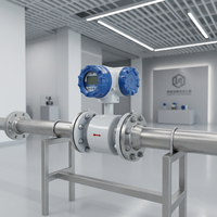 Débitmètre électromagnétique industriel IP65/IP68 4-20 mA, construction intégrale en acier inoxydable, pour liquides (eau/huile)