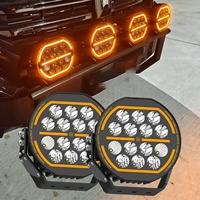 Nouveaux phares LED tout-terrain ODM de 7 pouces avec feux de travail à faisceau spot DRL, feux de route pour camion, projecteurs pour véhicules 4x4, 12V-24V DC