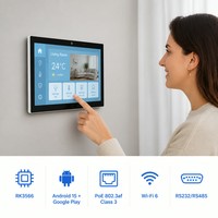 Panel de Control Inteligente para Hogar de 10.1 Pulgadas con Android 15 RK3566, Montaje en Pared, Pantalla Táctil POE, Tablet HMI con Red Ethernet RS485
