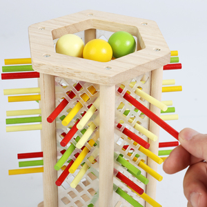 Gioco Educativo Montessori Youlebei Due-in-uno: Torre di Equilibrio in Legno con Palline e Bastoncini <span class=keywords><strong>per</strong></span> Contare, Giocattolo Interattivo <span class=keywords><strong>per</strong></span> Bambini - Product Image 4