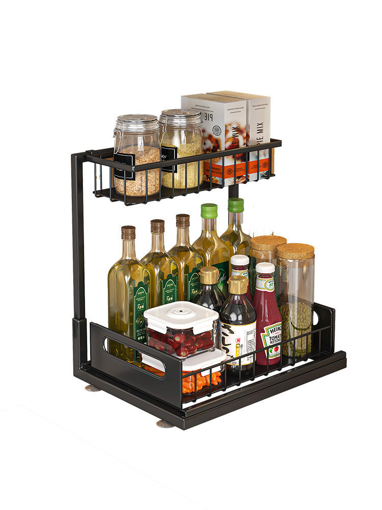 ชั้นวางอ่างล้างจานสีดำรุ่น K