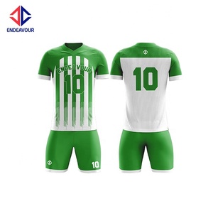 Haute qualité séchage rapide 100% Polyester entièrement impression rouge et bleu Sublimation Football Jersey pour les enfants - Product Image 6