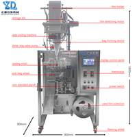 Verticale Punch Dual V Easy Tear speciaal gevormde zakverpakkingsmachine voor vloeibare pasta, fruitenzymen, groenten, voedingsdranken