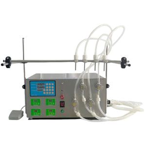 Máquina de Llenado Semiautomática con Bomba Magnética de 4 Boquillas para Bebidas, Jugos, Aceites Esenciales, Licores, Enjuague Bucal, Leche, Condimentos y Cosméticos - Product Image 1