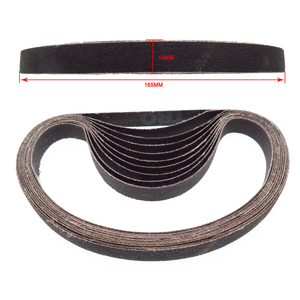 10*330mm <span class=keywords><strong>Banda</strong></span> Abrasiva Negra para Lijadora, Tela de <span class=keywords><strong>Esmeril</strong></span> para Pulido y Desbarbado de Acero Inoxidable, Metal y Madera - Product Image 2