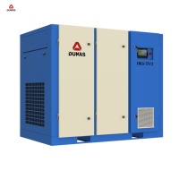 Compresseur d'air à deux étages à économie d'énergie à température de fonctionnement et charge de roulement inférieures 75kw