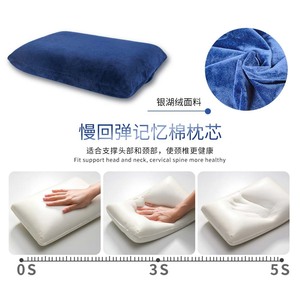 Oreiller de voyage en mousse à mémoire de forme, oblong, 34x24x8 cm, soutien du cou pour dormir en voiture, en avion, en camping en plein air - Product Image 3