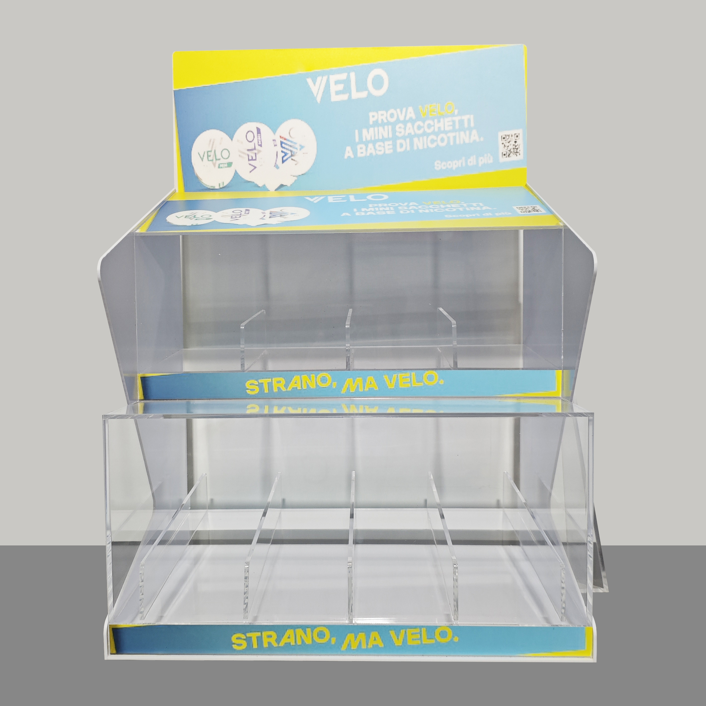 Apache AP86H Stackable Acrylic Display Stand & Storage Box with Magnets for Coolers — view 3