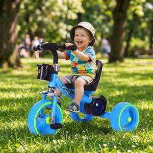 Nouveau modèle d'exportation du fabricant : Voiture pour enfants <span class=keywords><strong>avec</strong></span> roues lumineuses, musique, lumières, poussoir à pédales et vélo - Product Image 2