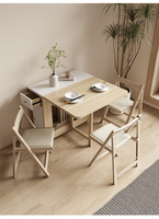 Modernes Container-Tiny-Home Einfaches Holz-Esstisch-Stuhl-Set Multifunktional Klappbar Ausziehbar mit Rollen