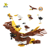 STARMERRY Petit ensemble de blocs de construction animaux 6-en-1 unisexe, échelle 1:8, en ABS, jouet éducatif DIY, certifié EN71/ASTM/CE/CPC, pour tous les âges