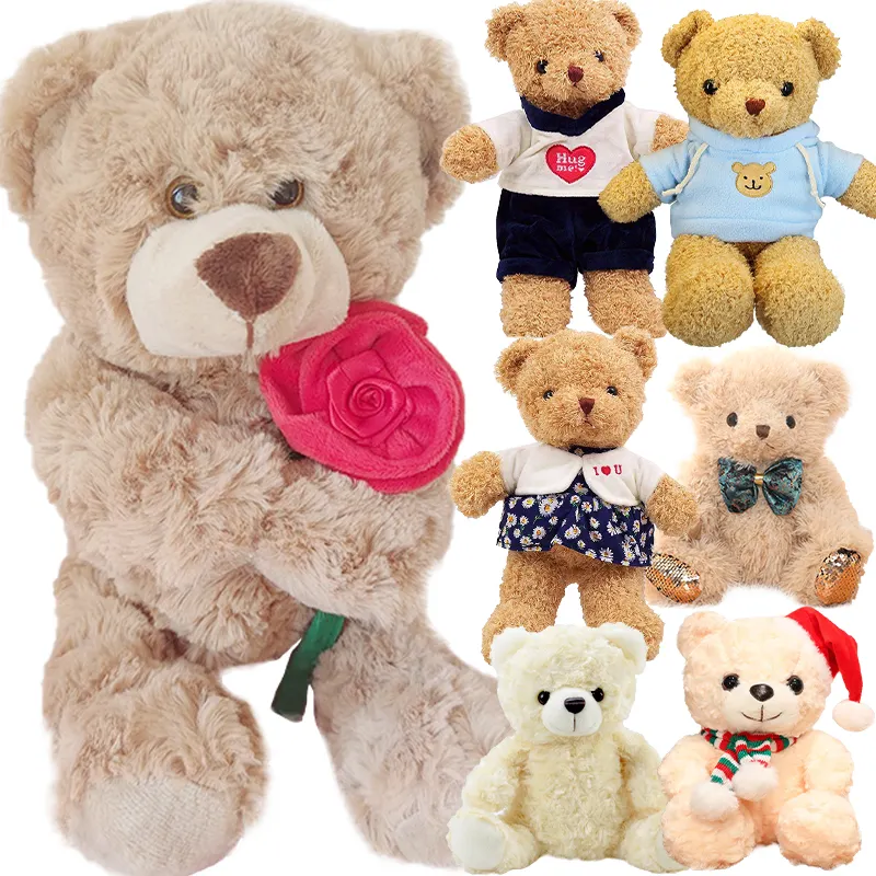 Kleiner Hersteller Großhandel Plüsch-Teddybären Figur Plüsserspielzeug gefüllte Tiere Kawaii individuelle Kinder-Teddybären für Kinder
