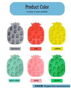 Customized Colorful Silicone Pineapple Ice Mold Soft <b>Cube</b> Lollipop Tray for Kid's Summer Fun Gift for Ice Cream Maker - Product Image 5