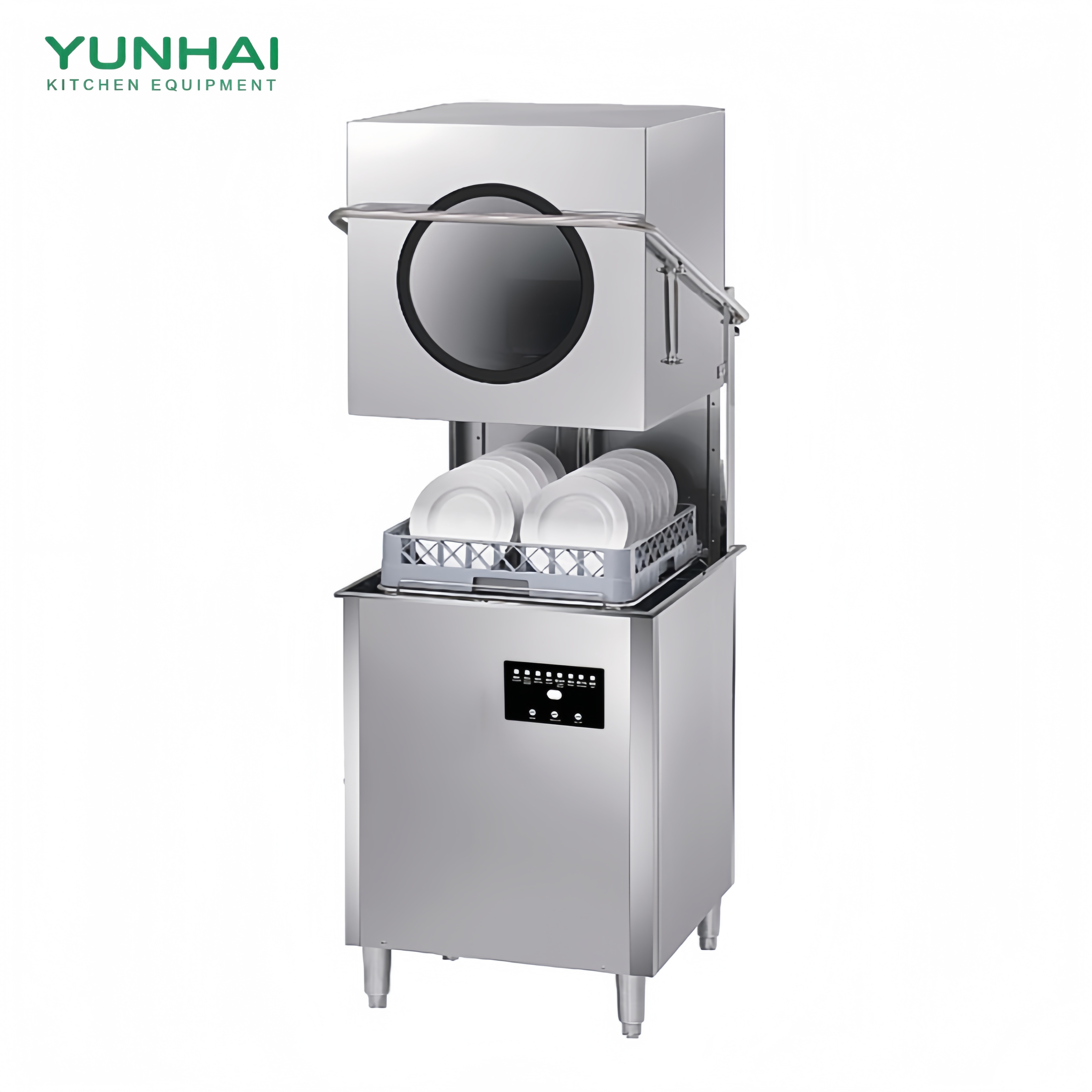 Home Dining Room with Independent Commercial Electric Smart Smoke Hood Dishwasher, Hotel and Household Use Stainless Steel 304