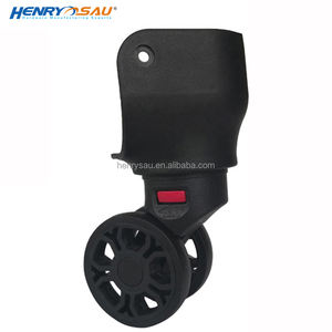 Roulettes de remplacement pour valise, protection de l'environnement, amovibles, pivotantes à 360°, doubles roues, en PVC, silencieuses - Product Image 3