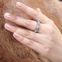 Fiançailles classique 2.0mm bijoux en zircone cubique Vintage femmes pleine bande éternité 925 bague en argent Sterling