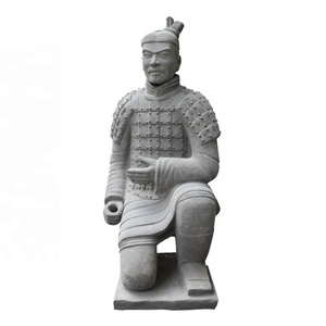 Statue de soldats chinois <span class=keywords><strong>en</strong></span> pierre Antique, décoration de jardin <span class=keywords><strong>en</strong></span> marbre, Granite, guerrier, Sculpture <span class=keywords><strong>en</strong></span> taille de vie - Product Image 3