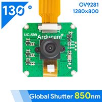 Module de caméra Arducam OV9281 1MP Mono Global Shutter avec 130 degrés 850nm uniquement Monture M12 pour Raspberry Pi