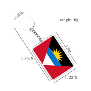 Acrylic Keychains & Pendants Light Keychains Antigua and Barbuda Flags Various Countries Accessories for Fans - Product Image 2