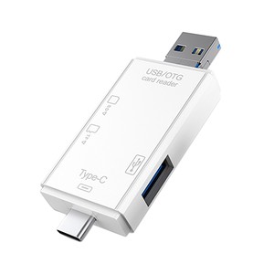 Adaptador de enchufe tipo <span class=keywords><strong>c</strong></span> 6 en 1, lector de tarjetas de memoria SD portátil microusb para tarjetas SD TF, adaptador con función OTG para PC y portátil - Product Image 5