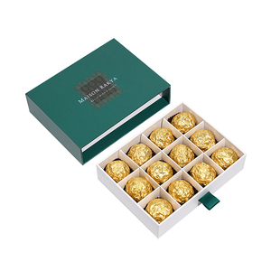 Tùy Chỉnh Sang Trọng Ngăn Kéo Sô Cô La Bao Bì Giấy Hộp Quà Tặng Cho 8 12 16 Mảnh Vật Liệu Đóng Gói Thực Phẩm Kẹo Bao Bì Bìa Cmyk - Product Image 4