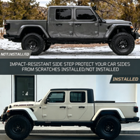 Estribos Negros con Luces LED COB Integradas, Protección de Panel Lateral para Jeep Gladiator JT, Uso Diario y Todoterreno