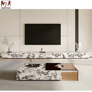 Muebles de Arte de <span class=keywords><strong>Viola</strong></span> Calacatta de estilo italiano, decoración de granja, mueble de TV de mármol, mesas, mesa artesanal para sala de estar - Product Image 5