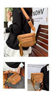 Sac bandoulière multi-poches en cuir PU durable, léger, avec fermeture éclair, sacs à main et pochettes de créateur portables