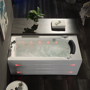 Baignoires <span class=keywords><strong>Jacuzzi</strong></span> Modernes Autoportantes pour SPA <span class=keywords><strong>Intérieur</strong></span>, Baignoires de Massage Rectangulaires en Acrylique avec Vidange pour Villa - Product Image 2