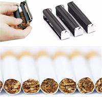 JX-0393 Rouleuse à cigarettes manuelle moderne en métal avec couvercle, forme rectangulaire, tailles 70MM/78MM/110MM, machine à rouler les cigarettes portable