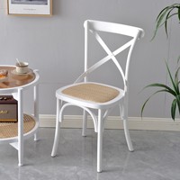 Chaises d'événements en bois massif à dossier croisé, portables et empilables, pour hôtels, banquets, salles à manger, villas, mariages et événements en extérieur